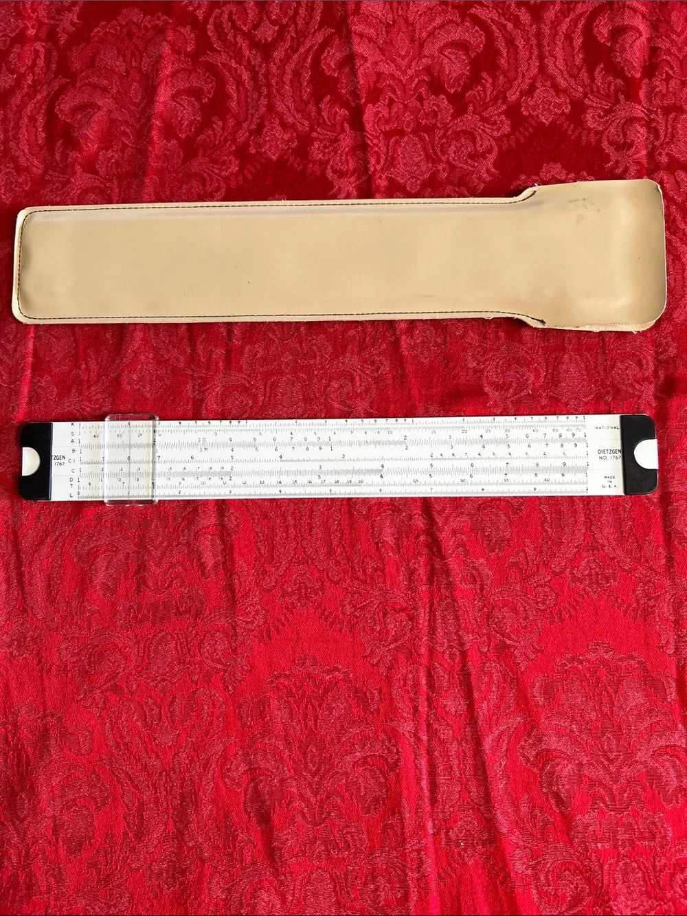 Vintage Dietzgen No. 1767 Maniphase Slide Rule Manual Case Made in USA